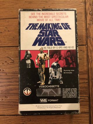 THE MAKING OF STAR WARS 1977 MAGNETIC VIDEO VHS TAPE RARE W/ Bonus R2D2 1995 Toy 3