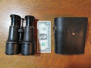 Antique 1920 - 1940 French Chevalier Opticien (paris) Binoculars & Partial Case