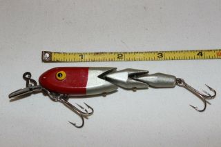 Vtg 1950 - 53 Gen Shaw Bait Co Double Jointed Fishing Lure Kankakee Il