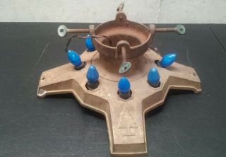 Antique North Bros Cast Iron Lighted Christmas Tree Stand