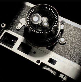 Zeiss Jena Biotar 4cm 40mm F1.  4 Black Paint Cine Lens 5cm 50mm For Leica M Rare