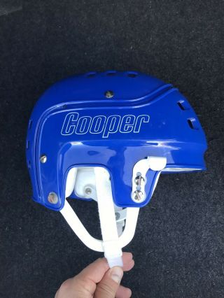 Cooper Sk600 Vintage Hockey Helmet Senior Size Blue - Rare And
