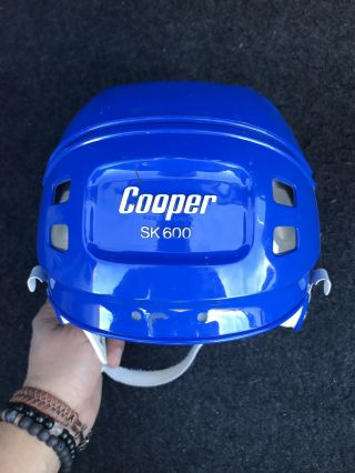 COOPER SK600 Vintage Hockey Helmet Senior Size Blue - RARE and 2