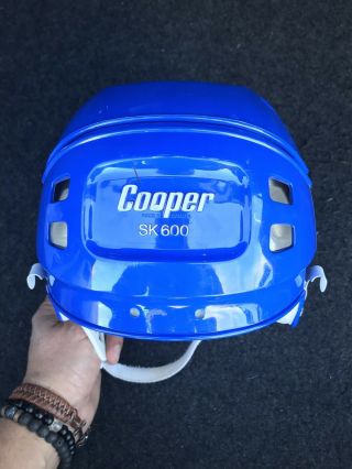 COOPER SK600 Vintage Hockey Helmet Senior Size Blue - RARE and 3