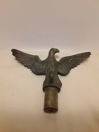 Antique Brass / Bronze American Eagle Flag Pole Topper / Finial 3