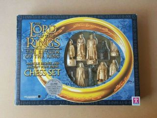 Lord Of The Rings Chess Set The Return Of The King Antique Bronze & Ancient Bone