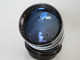 RARE Exakta mount P.  Angenieux 90mm f:1.  8 lens with caps LQQK 3
