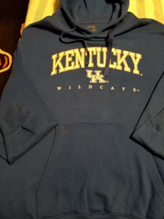 Cadre Mens Kentucky Wildcats Blue Pullover Hoodie Size Large (rare)