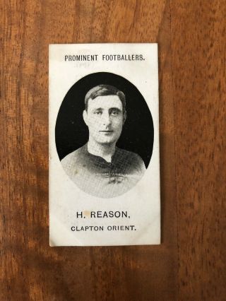 Rare Taddy Prominent Footballers Cigarette Card 1908 Cat £28 Clapton Orient