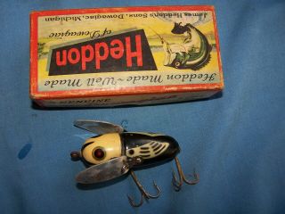 Very Good Vintage 2 1/4 " Heddon Crazy Crawler 2120 Lure In The Box