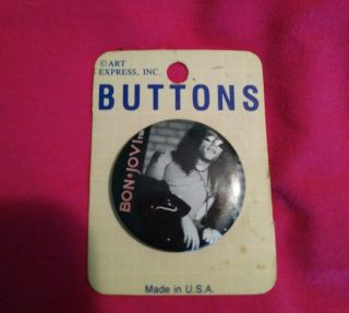 Jon Bon Jovi Rare 1990 Pin - Back Button