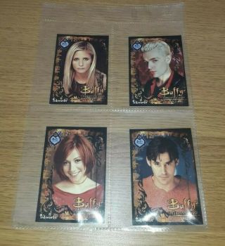 Buffy Tvs Premimum Trading Cards Complete " Fan Club " Promo Card Set 2000 Rare