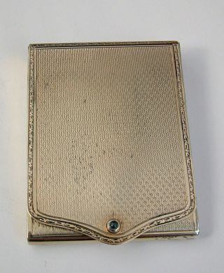 Fine Art Deco Solid Silver Match Book Holder 1926