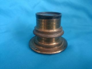 Antique Brass Camera Lens J.  Lancaster 1/2 Plate Rectigraph