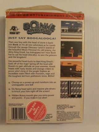 Bonk ' s Adventure Nintendo (NES) Complete with Box/Booklet Rare 2