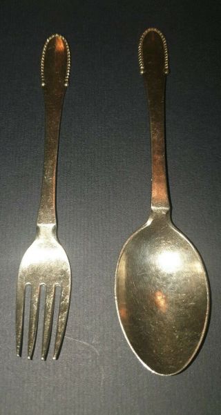 Georg Jensen Denmark Fork And Spoon 1910 To 1925 Mark 925 Silver