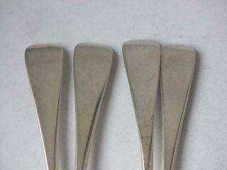 Set of 4 Antique Victorian Solid Sterling Silver EGG Spoons 1897/ 11.  8 cm/ 64 g 2