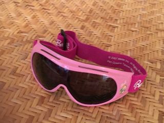 Barbie 2007 Mattel Youth Pink Snow Goggles Anti Fog Lens 100 Uv Protection Rare