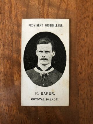 Rare Taddy Prominent Footballers Cigarette Card 1908 Cat £28 Crystal Palace