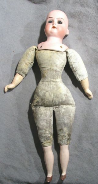 Antique German Bisque Head Doll - Ruth - 14/0 - Germany - 13 " - To Repair