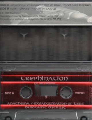 VERY RARE Trephination DEMO CASSETTE TAPE limited to 300 DEATH METAL unreleased 2