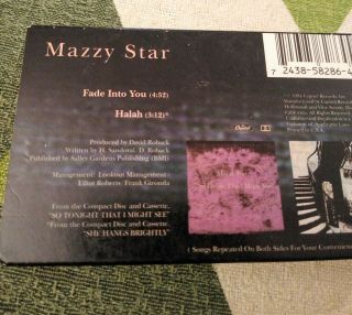 Mazzy Star - Fade Into You Cassette Single RARE My Bloody Valentine Opal 2