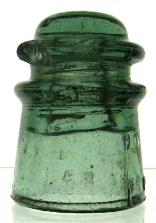CD 107 Dark Fizzy Sage Green PSSA No.  9 Antique Glass Telegraph Insulator SCARCE 2