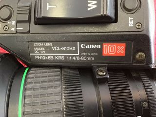 A,  Rare Japanese Canon VCL - 810BX Macro TV Zoom Lens 10X - 2