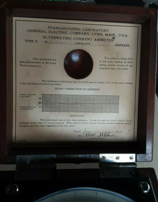 General Electric Antique Ammeter 5 /10 Amps 1920 3