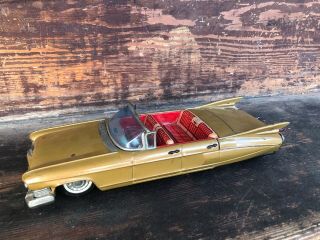 Vintage Bandai 1959 Cadillac Tin Litho Friction Car Toy 11” Antique 50s Japan