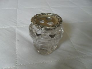 Antique Solid Silver And Cut Glass Inkwell Hallmarked London 1837