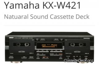 Rare Vtg Yamaha Kx - W421 Auto Reverse Double Cassette Deck (black)