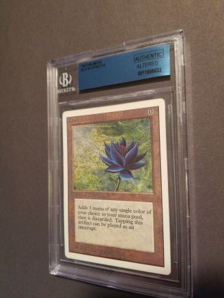 Beckett Authenticated Black Lotus MTG Unlimited Edition MP Moderate Play 2