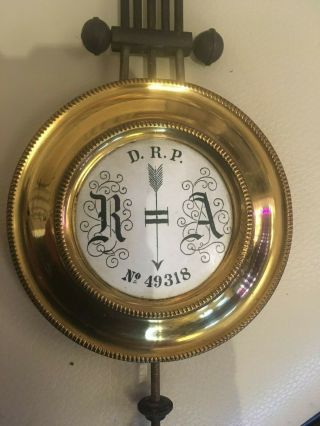 Antique R A Wall Clock Pendulum No 49318 Bob