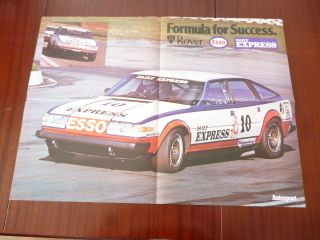 Rover Formula For Success Esso Daily Express Autosport Poster Very Rare