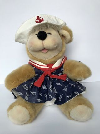 Vintage 1991 All Stuffed Up Linda Novick Limited Edition Bear Plush Sailor Dress