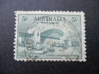 Australian Pre Decimal Stamps: 5/ - Bridge Commercially Rare (g346)