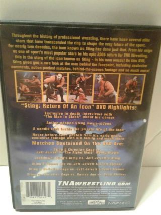 TNA Wrestling - STING Return of an ICON (DVD,  2006) RARE WWE WWF WCW IMPACT 3