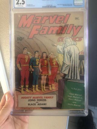 Marvel Family 1 Extremly Rare Origin And First Appearance Of Black Adam Cgc 2.  5