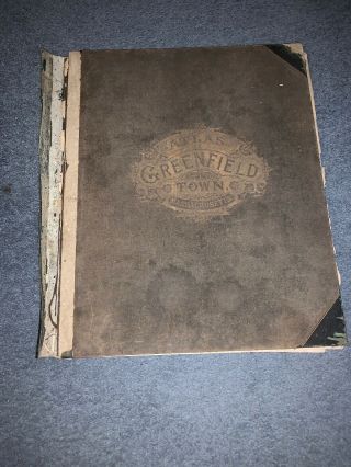 1884 Atlas Of Greenfield Massachusetts Rare