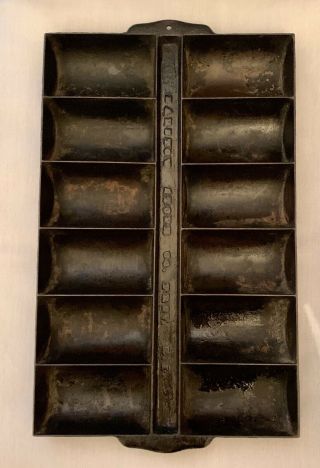 Antique Barstow Stove Company Cast Iron Baking Pan Made In Usa See Photos