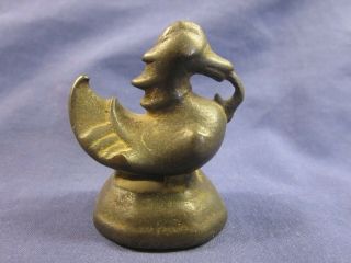 Antique Chinese Bronze Opium Weight Duck Bird Figure