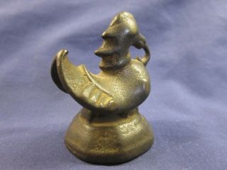 Antique Chinese bronze opium weight duck bird figure 3