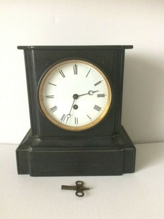 Vintage/antique French Black Slate Clock