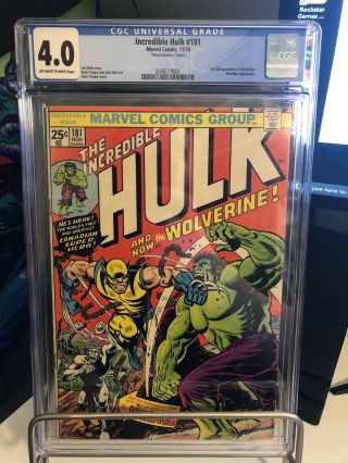 The Incredible Hulk 181 Cgc 4.  0 Mark Jewelers 1st Wolverine Rare 3