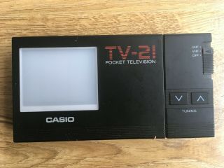 Rare Vintage Casio Tv - 21 Pocket Lcd Tv With Hr Liquid Crystal Display