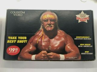 Rare Vintage 1989 Hulk Hogan Wwf Wrestling Coliseum Video Vhs Store Display Sign