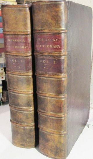 Samuel Johnson - Dictionary Of The English Language/ 1755/rare 1st Folio Edit.  17 "