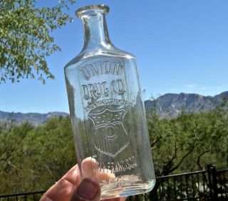 Ca 1890s San Francisco,  California Rare " Union Drug Co " Pictorial 6 ",  Med Bottle
