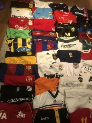 Huge Bundle Joblot Football Shirts Shorts Mainly Adult 30,  9 Kids Rare 2